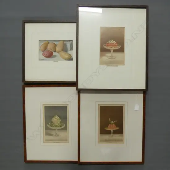 FOUR STILL LIFE PRINTS