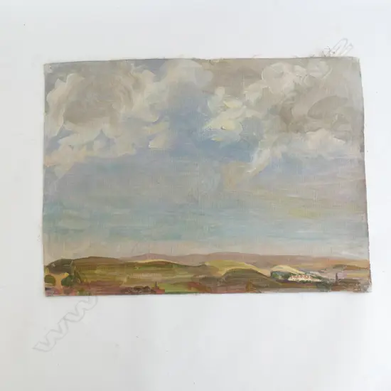 1930's NZ UNSIGNED OIL EXTENSIVE LANDSCAPE