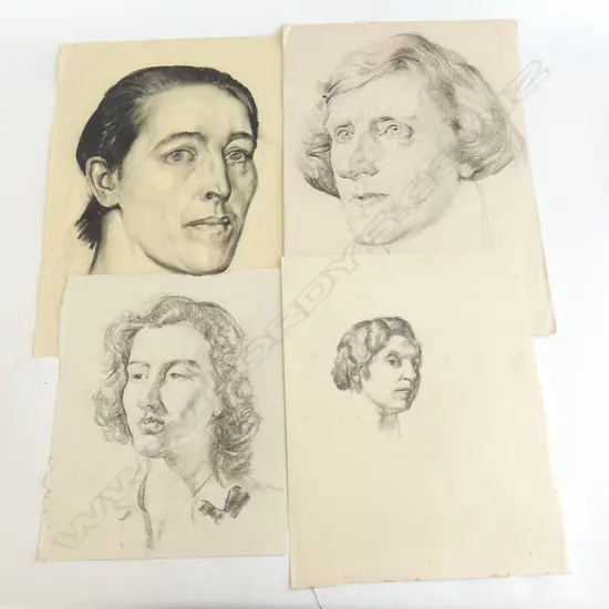 H.L. RICHARDSON 4 WOMAN PORTRAIT SKETCHES
