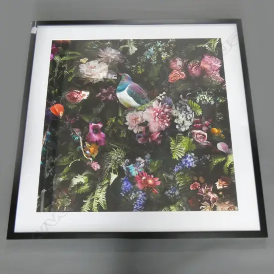 FRAMED KERURU IN FLOWERS PRINT 795mm sq