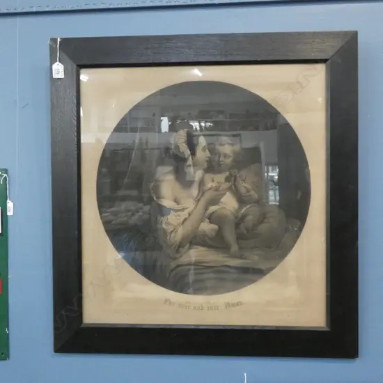 19thC ENGRAVING 'FOR EVER AND EVER. AMEN' 590x555mm