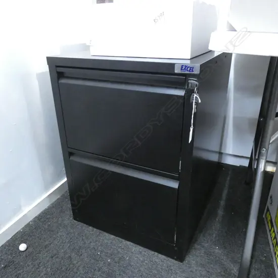BLACK FILING CABINET