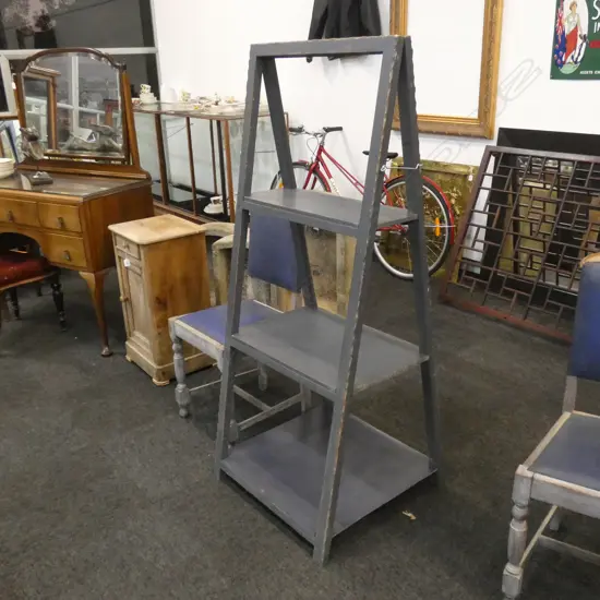 3 TIER PAINTED WOODEN SHELVES H.1475mm