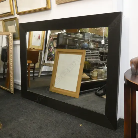 LARGE WIDE BLACK FRAMED MIRROR 1350 x 980mm