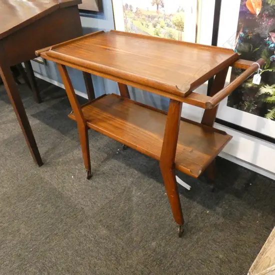 RETRO WOODEN TEA TROLLEY L 870MM