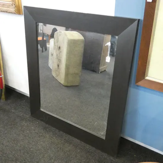 LARGE BLACK FRAMED MIRROR 900 x 1000mm