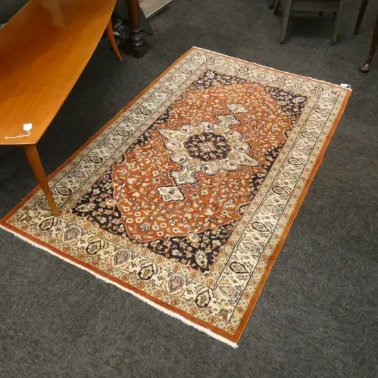 HAND KNOTTED WOOL PILE RUG 