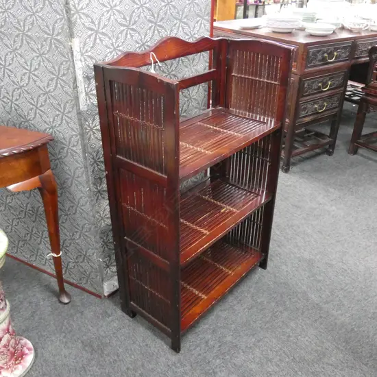 FOLDING SHELF CEDAR AND BAMBOO H1000 W600 D307mm