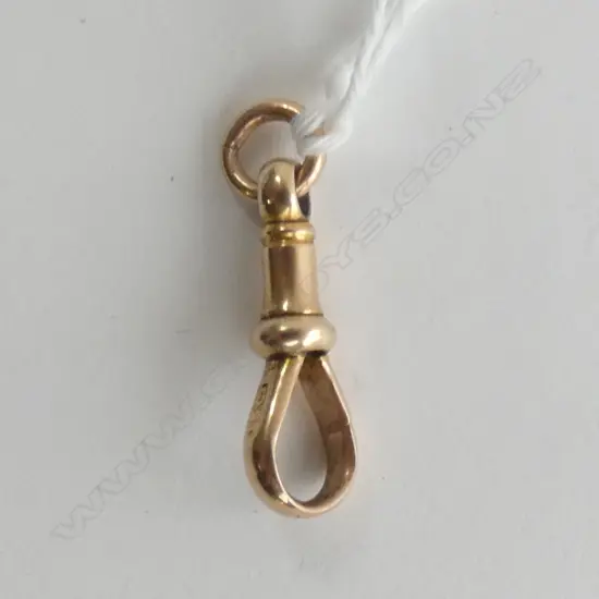 15CT YELLOW GOLD 'DOG CLIP' FOR ALBERT CHAIN