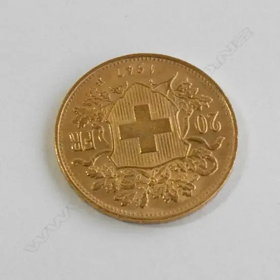 FRENCH 1947 20 FRANCE GOLD COIN 90% 6.452 g