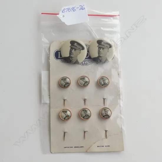 8 (6+2)  VINTAGE DUKE OF CLOUCESTER PINS AS NEW ON CARD