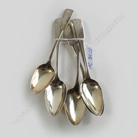 (17942) SET 6 (5+1) GEO.III SCOTTISH SILVER TEASPOONS 