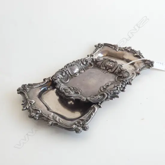 2 SILVER TRAYS; RUSSIAN 840 145 GRAMS + STG B'HAM 25 GRAMS