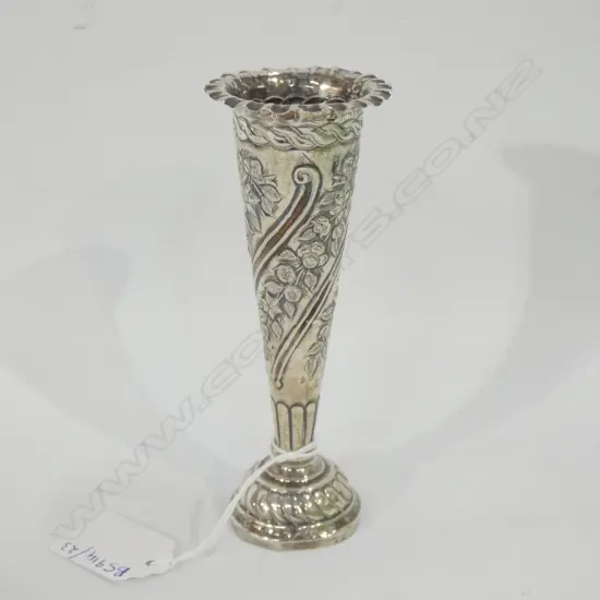 STG SILVER POSEY VASE WEIGHTED H.130mm