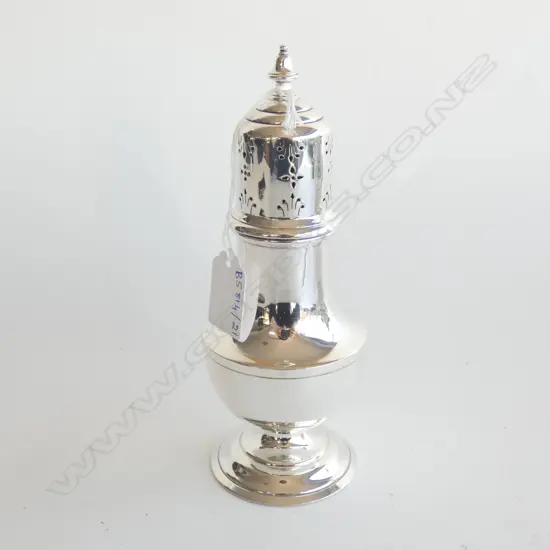 STG SILVER SUGAR CASTER, LONDON 1937 165 GRAMS