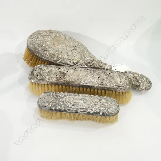 3 STG SILVER BRUSHES 