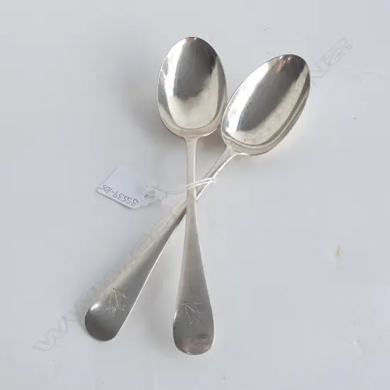 TWO SILVER TABLESPOONS 172gm