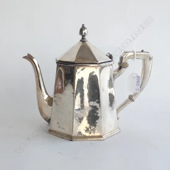 SILVER PLATE ART DECO TEAPOT H. 210MM