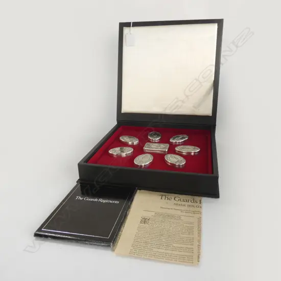 'THE GUARDS REGIMENTS' 7 STG SILVER BOXES 208 GRAMS