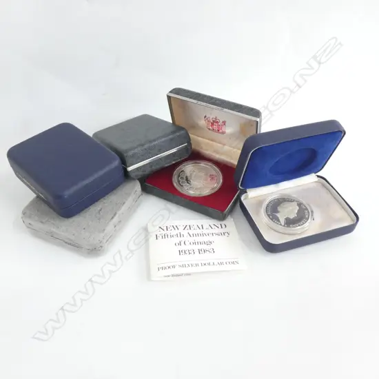 5 NZ 925 SILVER PROOF DOLLARS