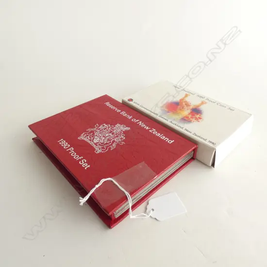 2 NZ SILVER COIN SETS; 1989 & 1990