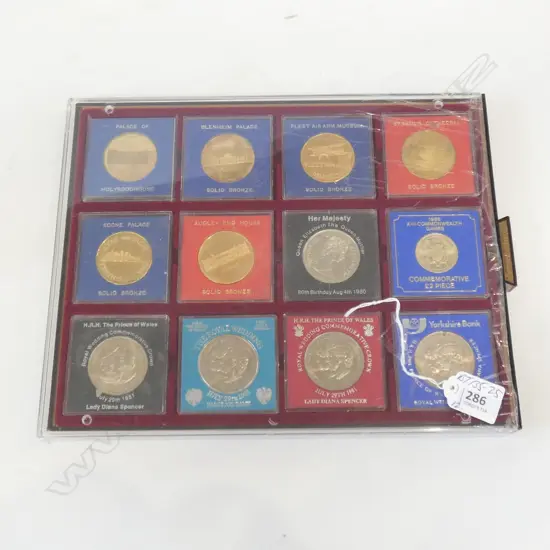 CASE OF 12 UNC WESTERN SAMOA ETC $1 COINS PLASTIC CASES 1970'S ETC