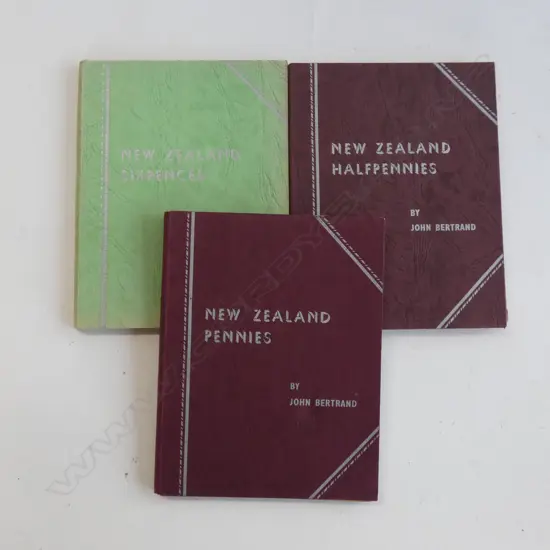 5 NZ ALBUM COIN COLLECTIONS. 6d. PENNIES & HALFPENNIES
