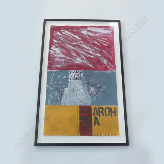 ARTIST UKNOWN, 'AROHA FOR MAUI' FRAMED CANVAS 980x585mm