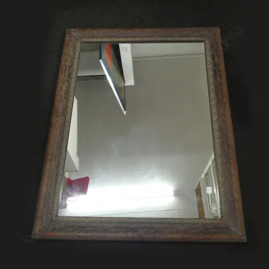LARGE WOOD FRAMED MIRROR 1300 X 1000mm
