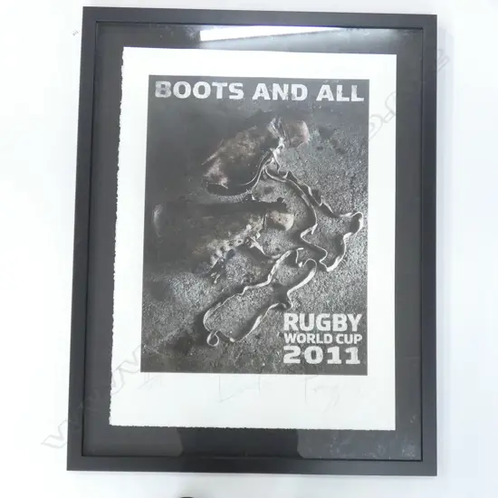 DICK FRIZZELL 'NZ RUGBY WORLD CUP 2011 / BOOTS AND ALL' 11/300 600x450mm