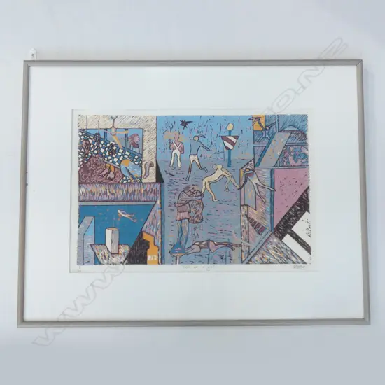 ROBERT CHERRY 'DONT BE A GIRL' LINO CUT 1/10 1988 440x670mm