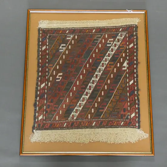 FRAMED HAND KNOTTED MAT   415 X 500MM