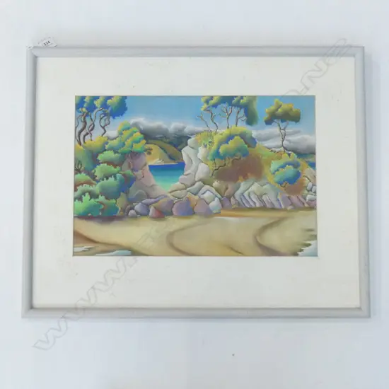 M. TOWNS 'PAH BEACH GREAT BARRIER' PASTEL 1992 295x445mm
