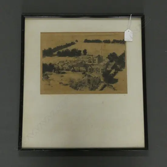 A. STUART PATERSON, (1900-76) ETCHING 'WAITAKI BOYS HIGH SCHOOL. 185  x 255mm