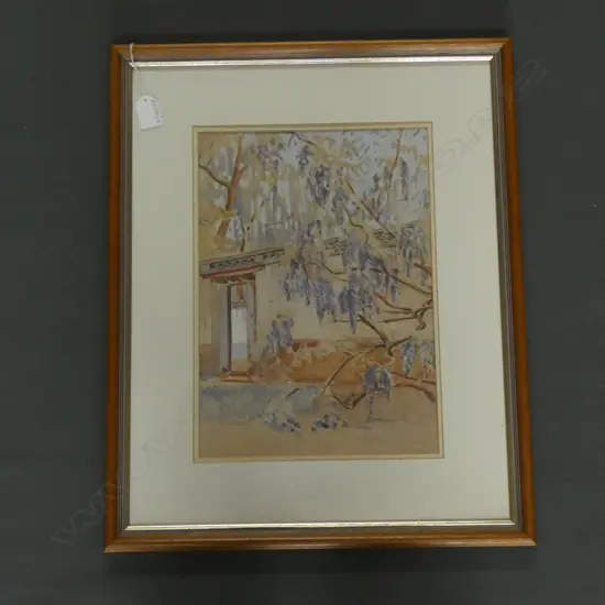 ARTIST UNKNOWN WISTERIA W/C 340x240mm