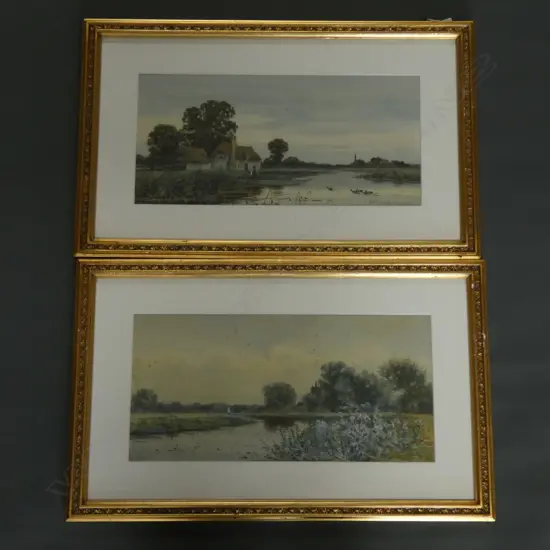 TWO WATERCOLOURS BY ROLF WINTER 360 X 170MM