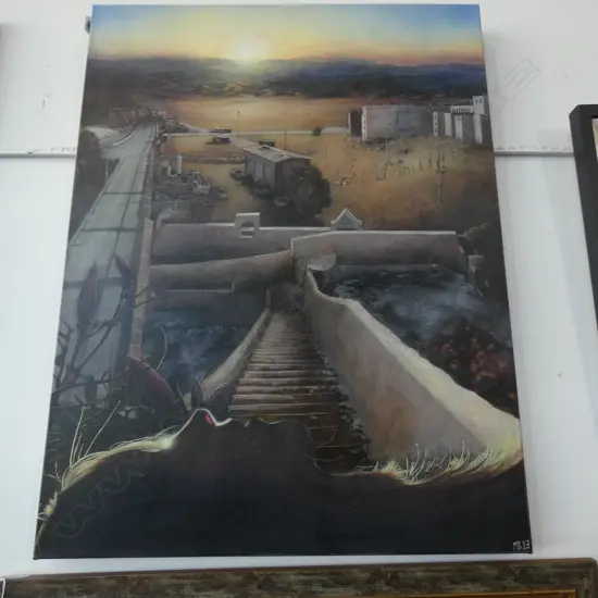 UNTITLED ORIGINAL ACYRLIC PAINTING BY MARK BOSLEY...