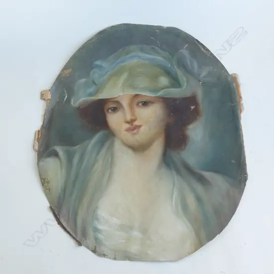 OVAL OIL PORTRAIT ON CANVAS 500x400mm