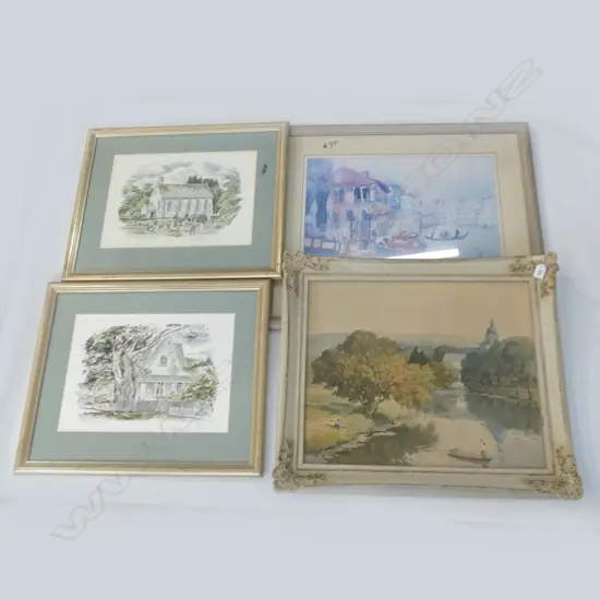 4 ASST PRINTS / PAINTINGS - LARGEST 550 X 445MM