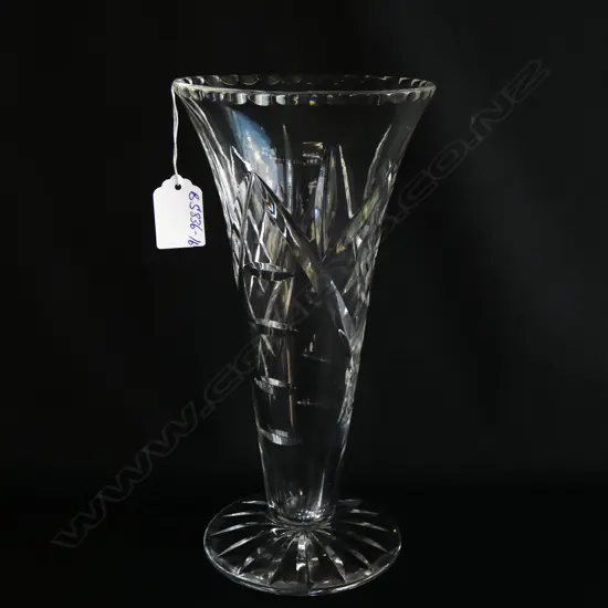 WEBB CORBETT CRYSTAL TRUMPET VASE H.255mm