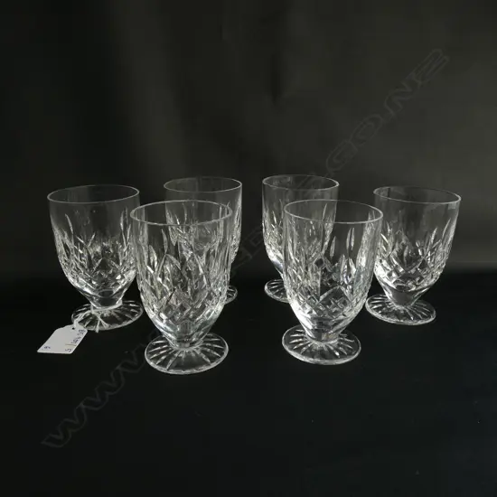 6 WATERFORD 'LISMORE' GLASSES H.95mm