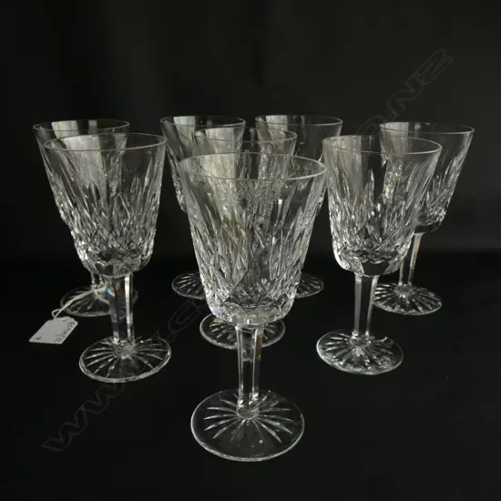 8 WATERFORD 'LISMORE' GLASSES H.140mm