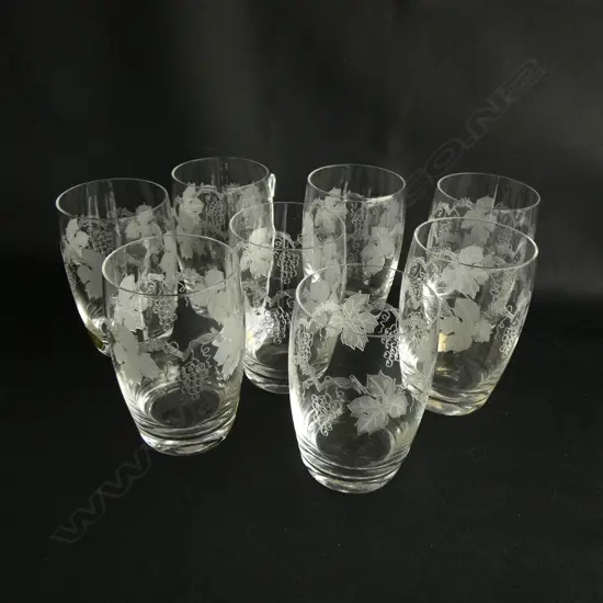 8 VINTAGE GLASSES H.85mm