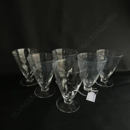 6 STUART CRYSTAL DECO GLASSES H.115mm