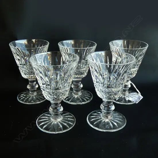 SET 5 WATERFORD CRYSTAL SHERRY GLASSES H. 100MM