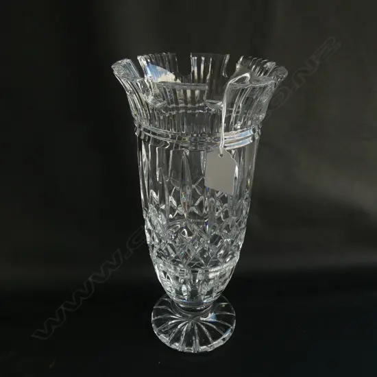 LARGE WATERFORD CUT CRYSTAL VASE H.280mm