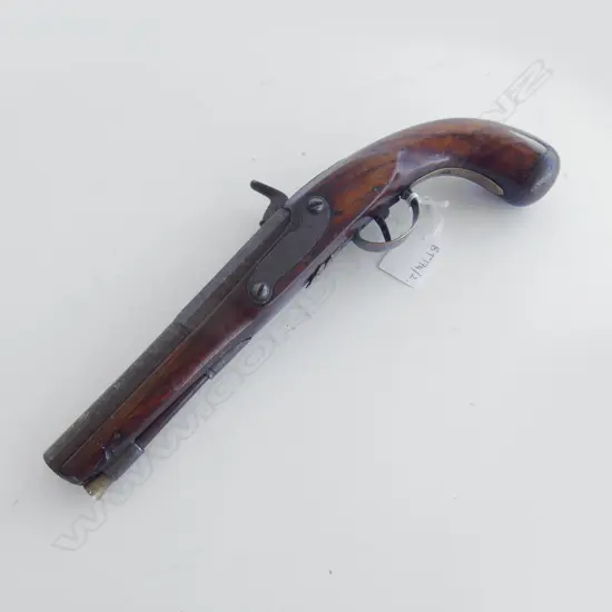 EARLY 19thC BLACK POWDER PERCUSSION PISTOL L.300mm