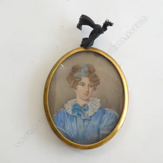 19thC MINIATURE PORTRAIT 80x65mm