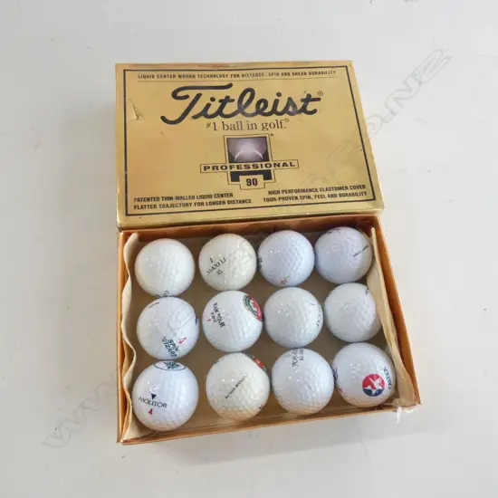 BOX 12 ASST GOLF BALLS - MOST AS NEW