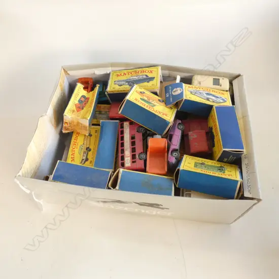 BOX LOT ASST. LESNEY MATCHBOX CARS ETC